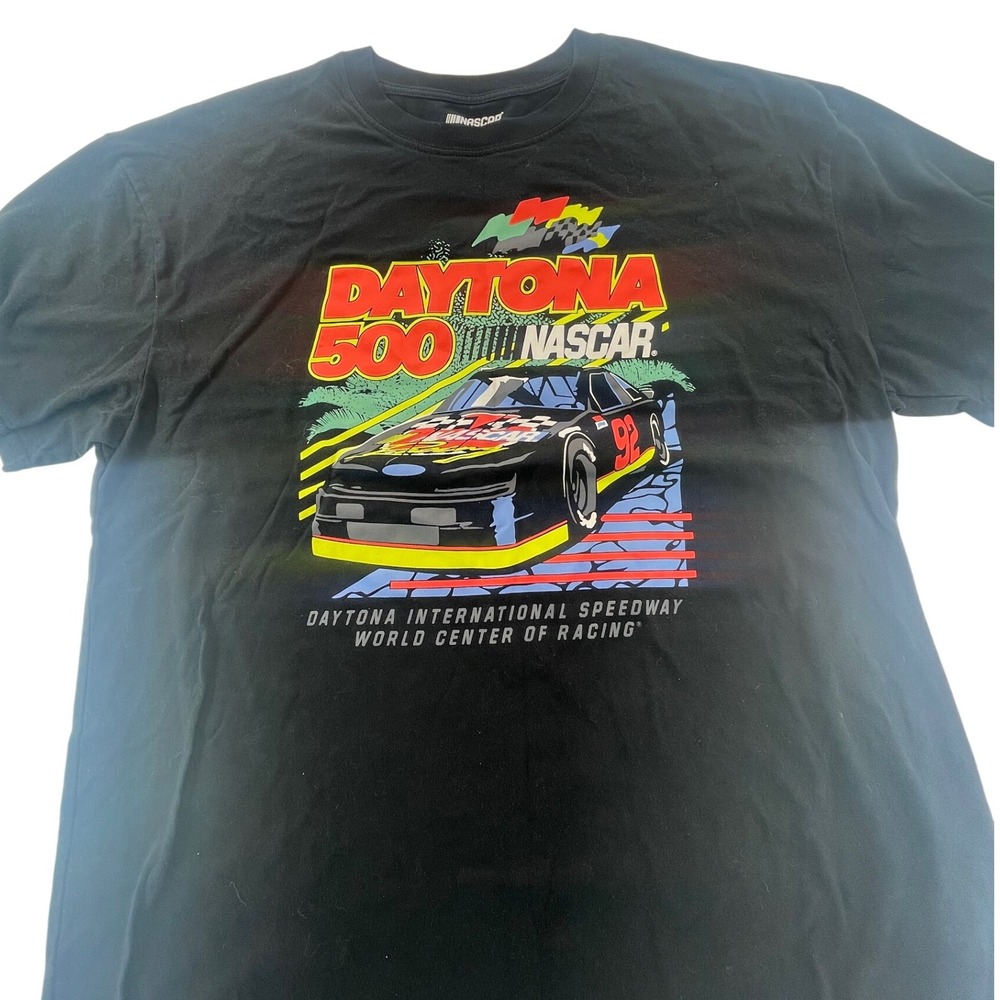 NASCAR Daytona 500 T Shirt XL Mens Racing Graphic Tee Black Car Short Sleeve